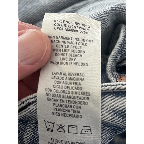 Edited by Remi Bader Jeans Womens 28W Light Wash Wide Leg Crop Raw Hem ERW1008C - Picture 11 of 11